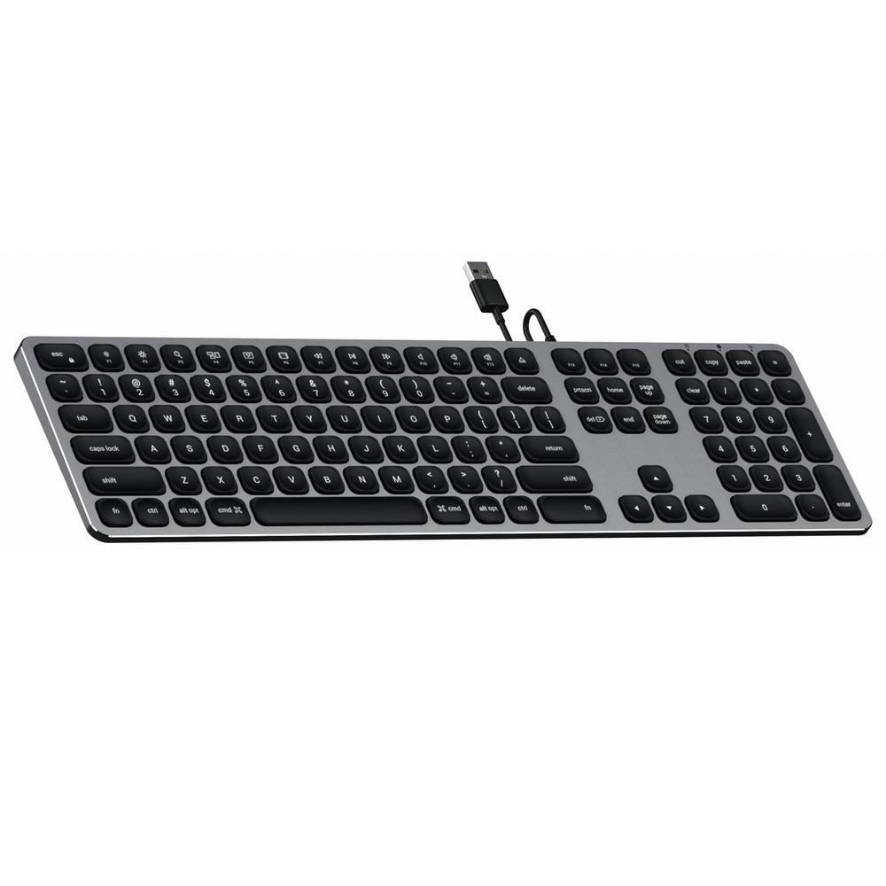 Satechi Wired Aluminium Keyboard w/ Numeric Pad For iMac & MacBook - Mac Addict