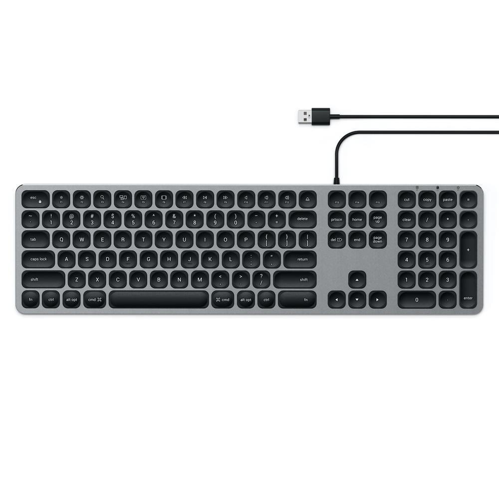 Satechi Wired Aluminium Keyboard w/ Numeric Pad For iMac & MacBook - Mac Addict