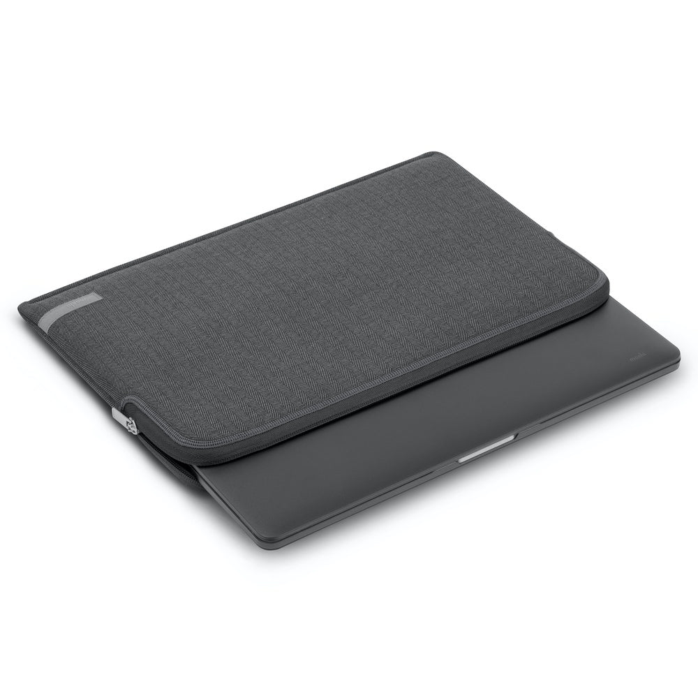 Moshi Pluma Laptop Sleeve For 15"/16" MacBook Pro - Herringbone Gray - Mac Addict