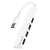 Bonelk Long-Life USB-A to 4 Port USB 3.0 Slim Hub White