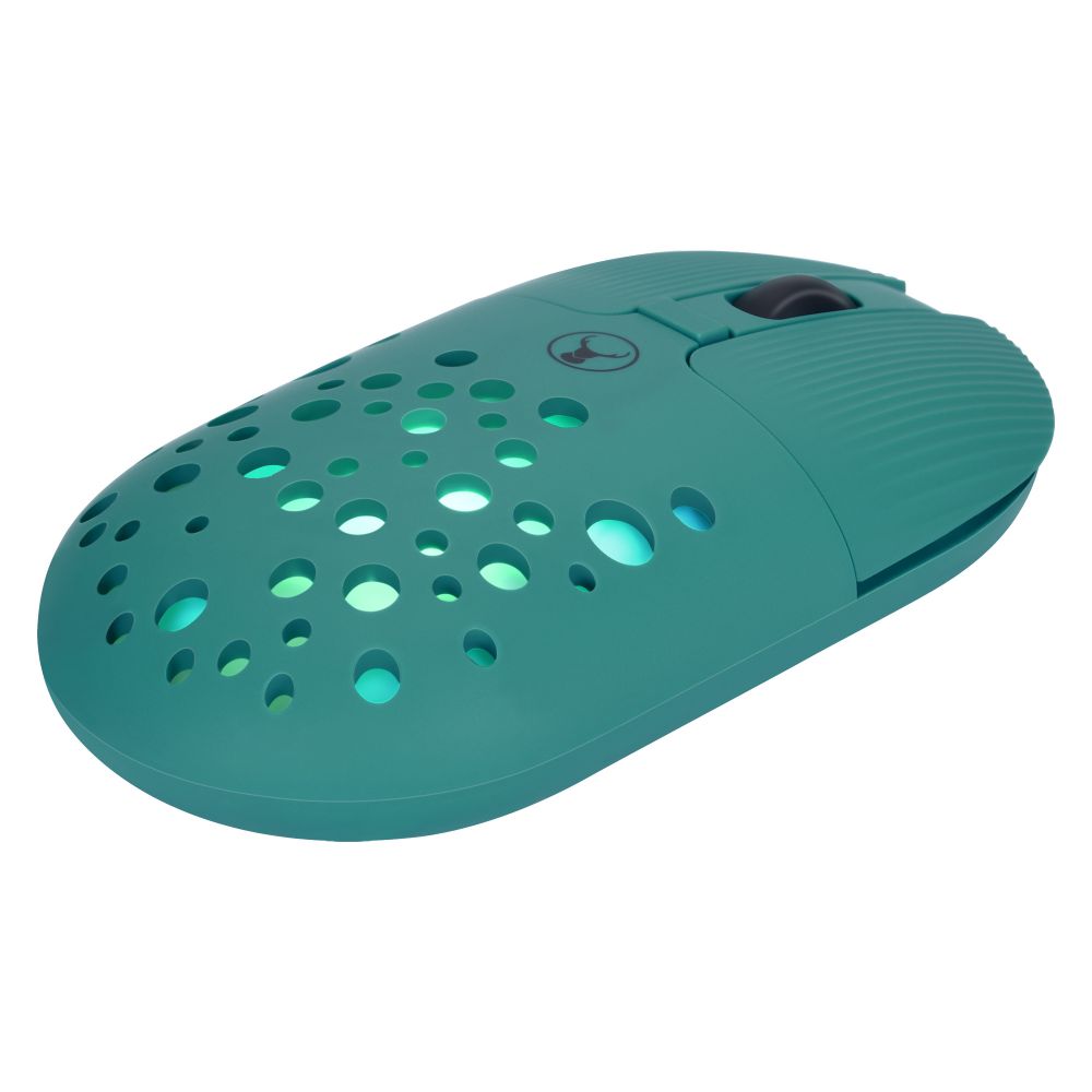 Bonelk Bluetooth/Wireless RGB 4D Mouse, 1200DPI, USB-C, M-270 Emerald