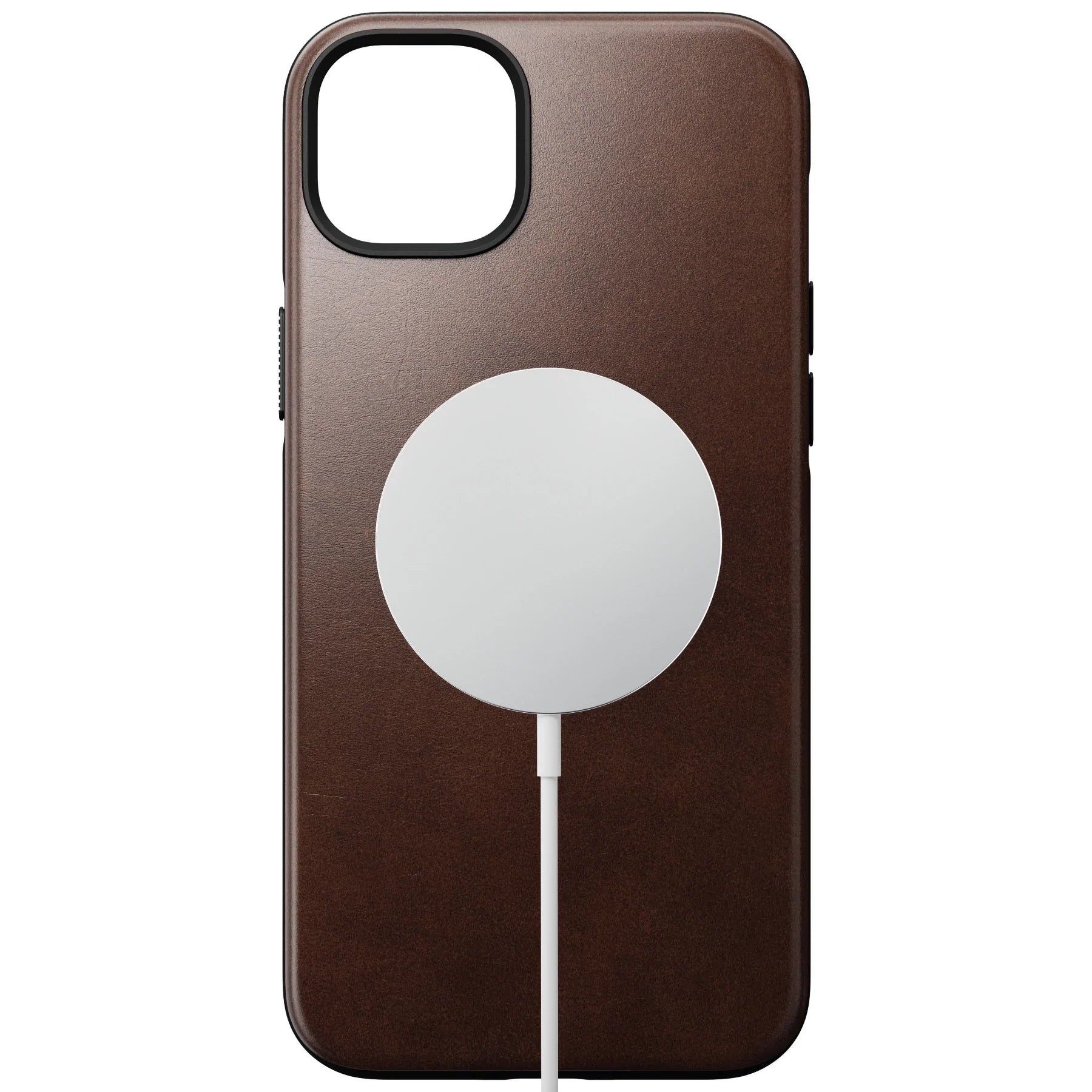 Back view of Nomad Leather Case with charging 