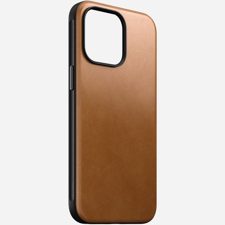 Nomad Modern Leather Case w/ Nomad Leather for iPhone 15 Pro  - English Tan