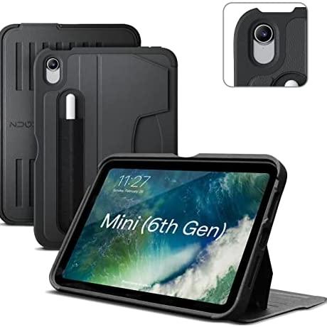 Zugu Rugged Folio Case iPad Mini 6 / A17 Pro with Magnetic Stand - Black