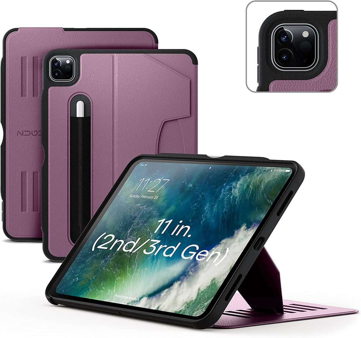Magnetic Folio Case for iPad Air 4th, 5th and iPad Pro 1st Gen
